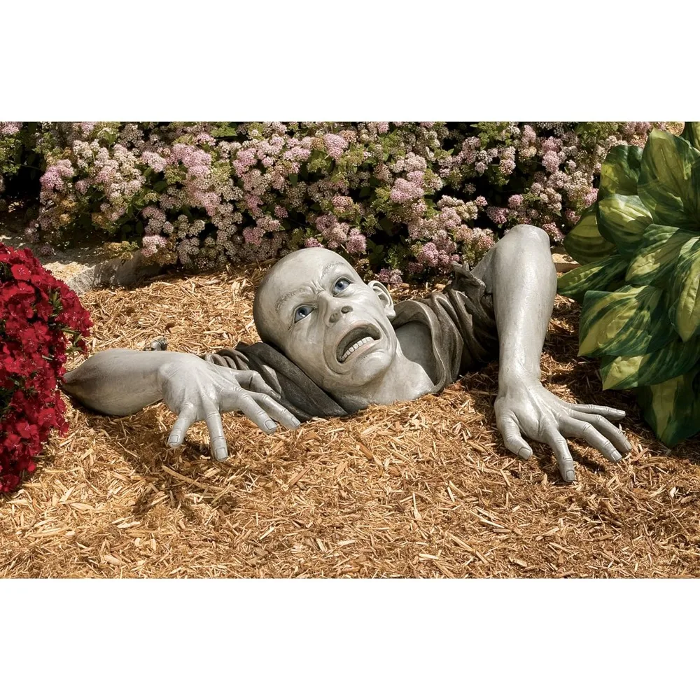 Indoor/Outdoor Garden Statue Halloween Decoration, 31 Inches Wide, 19 Inches Deep, 8 Inches High Outdoor Holiday Decoration