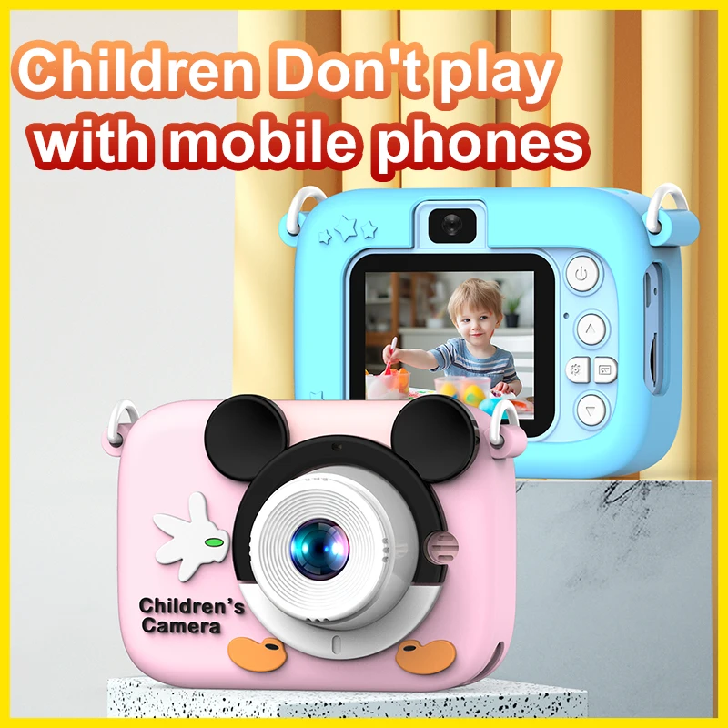 Cartoon Rabbit Printing Camera Child Video Mini Camera Kids Toy with 32GB Card Christmas Birthday Gifts for Girls and Boys