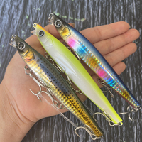 125mm 45g Heavy Sinking Slim Minnow Lure Laser Artificial Hard Bait Saltwater Bass Carp Wobblers Fishing Pesca Jerkbait Swimbait