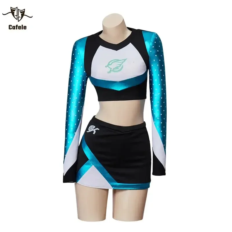 Uniforme de pom-pom girl Euphoria TV chaude, Costume Maddy Perez, tenue de pom-pom girl scolaire à manches longues, accessoire de Cosplay d'halloween, 2025