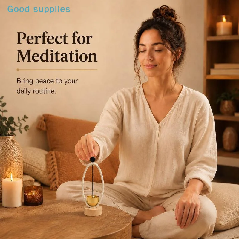 nimbleYoga Wind Chime Meditative Singing Bowl Calming Instrument for Mind Relaxation Meditation Session Yoga Studioobject