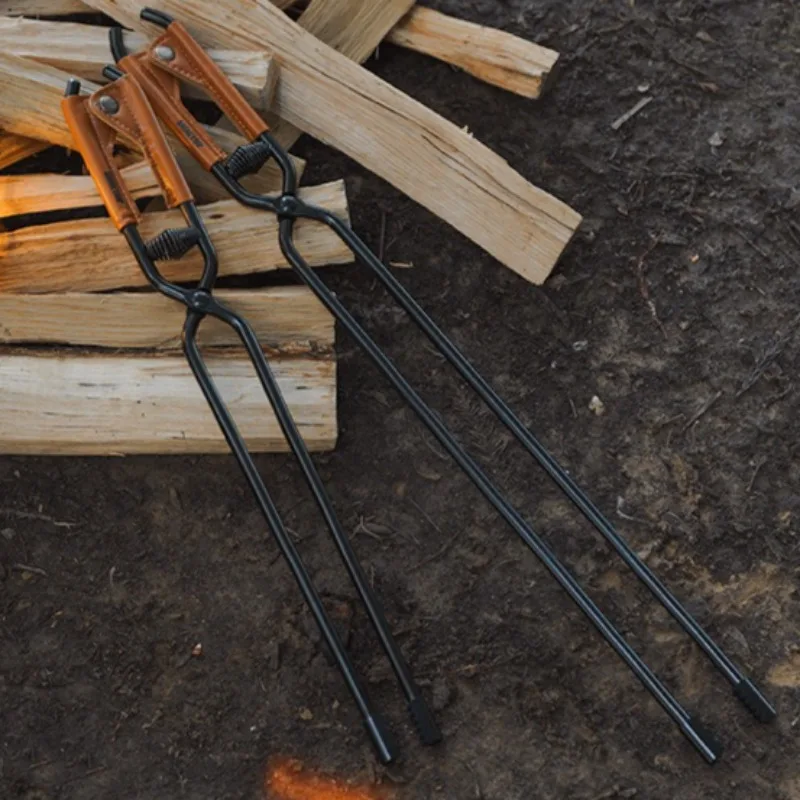 

Barbecue Thickened Fire Tongs Portable Lightweight Heat-resistant Fire Tongs Domestic Multifunctional Camping Outdoor Tools