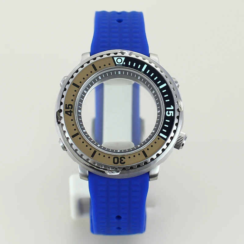 لعلبة NH35 المعدلة يمكن نموذج 316L حزام مطاط من الفولاذ المقاوم للصدأ لقرص 38.8 مللي متر لعيار NH36 #1