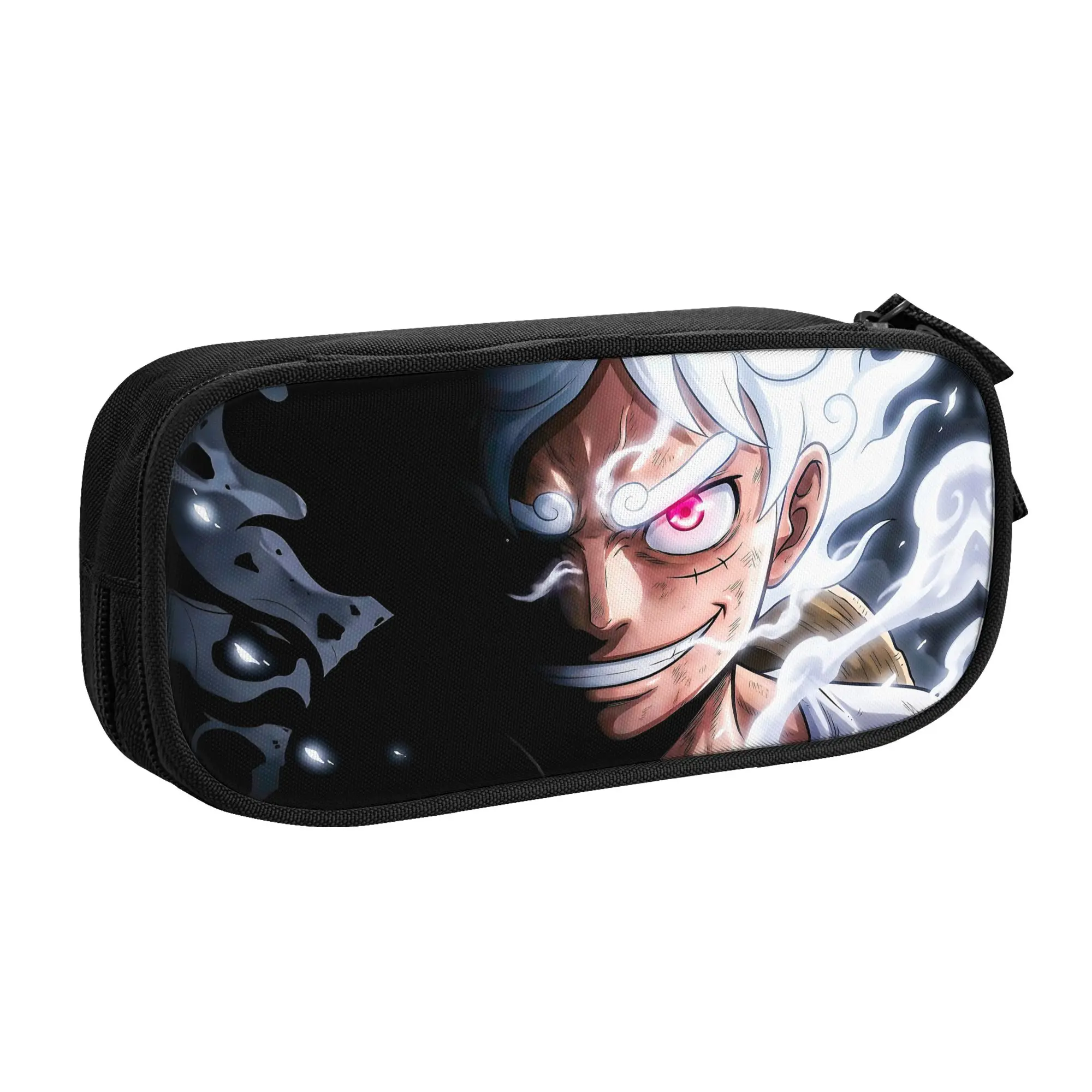 Large Capacity Bags For Child Cartoon Luffy Gear Five Cloud Form Graphic One-Pieces Estuche Escolar For Boys Gilrs Kids