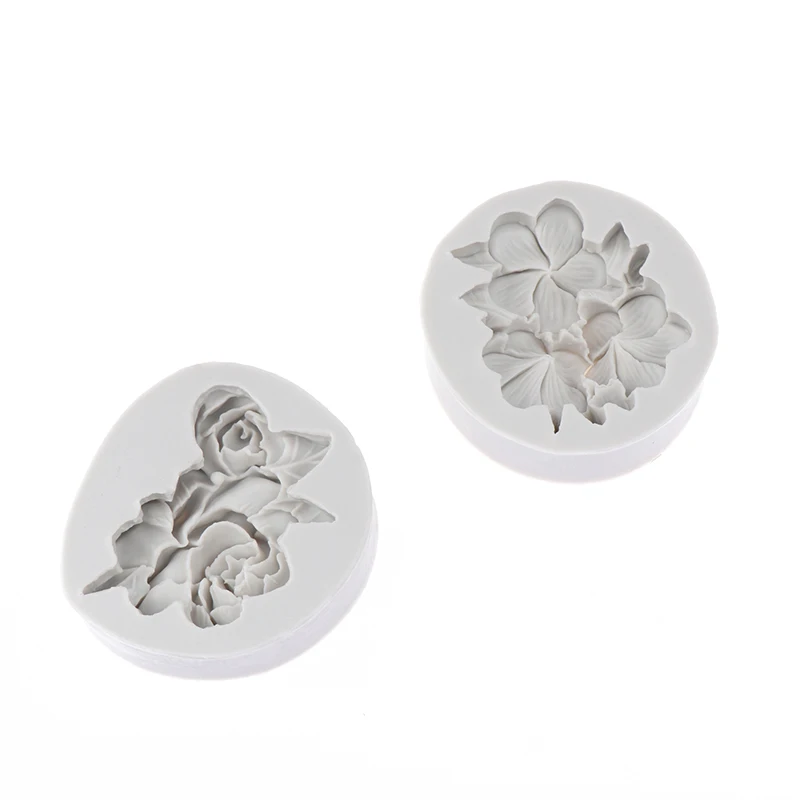 1Pc Flower Shape Silicone Mold Gardenia Plumeria Rubra Soap Fondant Molds DIY Cake Jelly Chocolate Decoration Baking Tool