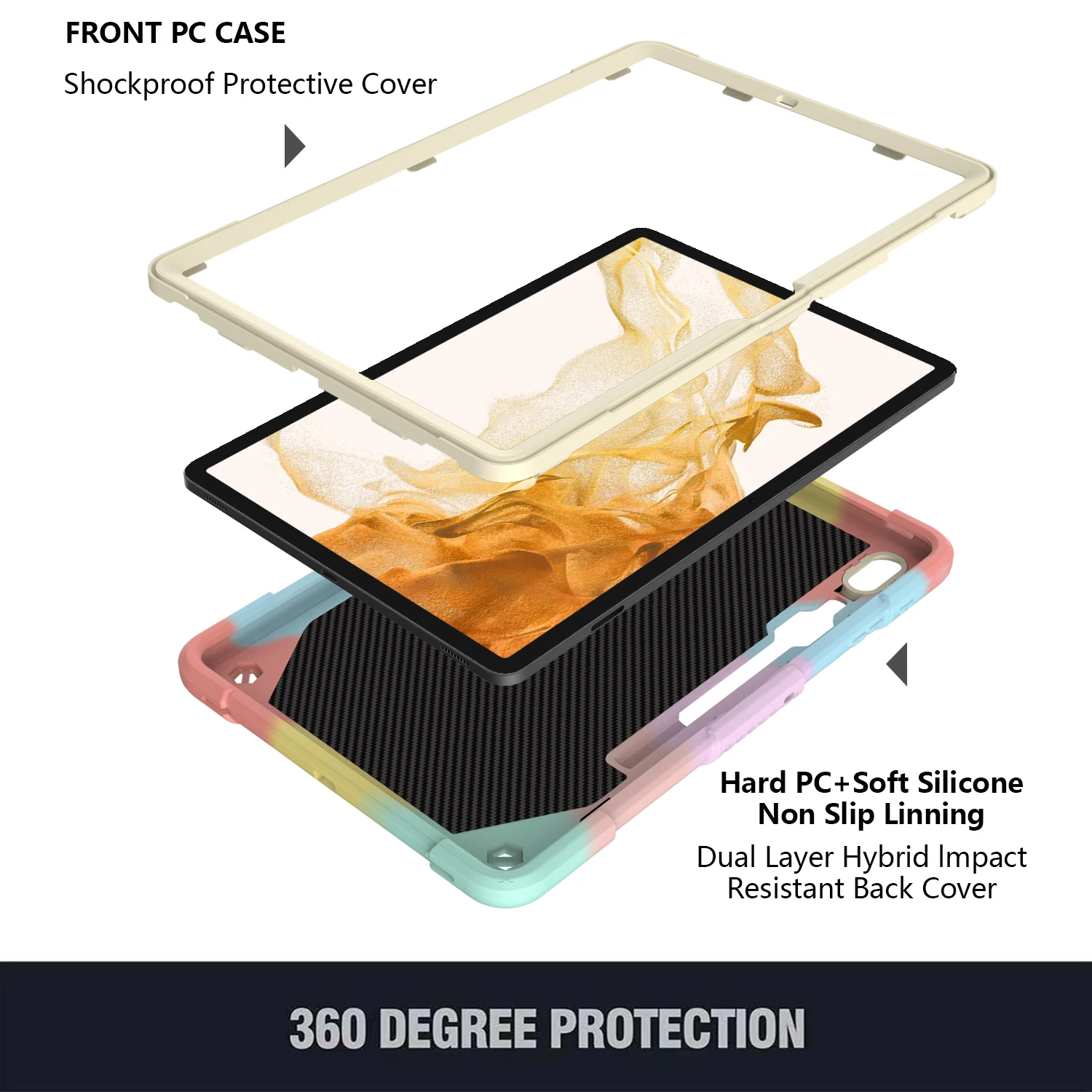 حافظة كمبيوتر لوحي لهاتف سامسونج تاب S10 S9 S8 S7 Plus FE A9 A8 S7fe غطاء مقاوم للصدمات على شكل فراشة Funda للأطفال