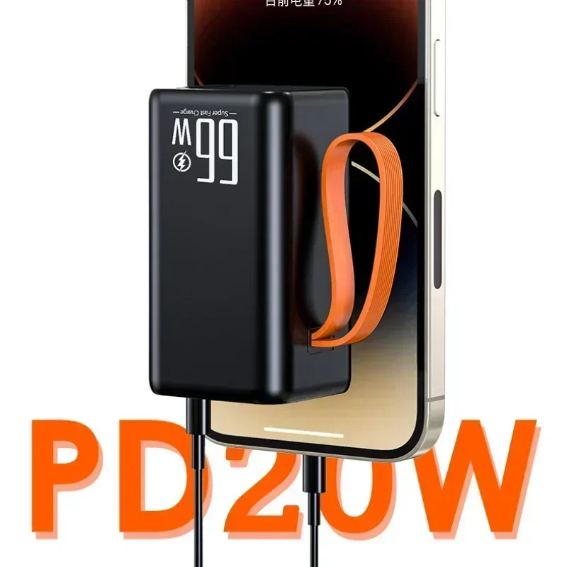 PD20W 20000mAh Power Bank Portable External Spare Battery 10000mAh 66W Super Fast Charger Powerbank for iPhone 13 14  15 Xiaomi