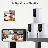 3PCS 2K Camera 5GHz Dual WiFi 3D Noise Reduction Digital Zoom 2MP CMOS Sensor with 2-Way Audio Motion Human Detection 128GB SD