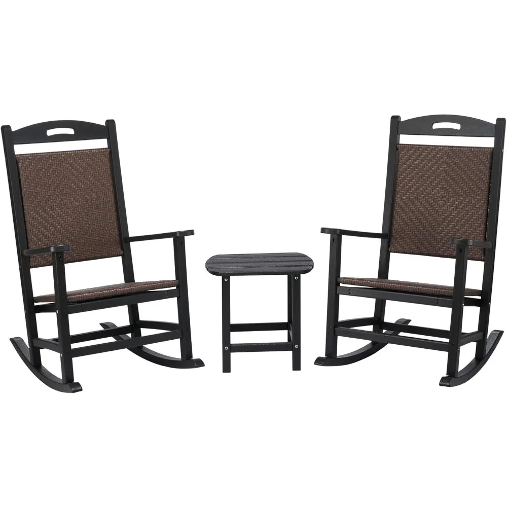 Patio Sofa for 3 Pieces Sets with Removeble, Recycled Plastic Weather Resistant, Outdoor Chairs