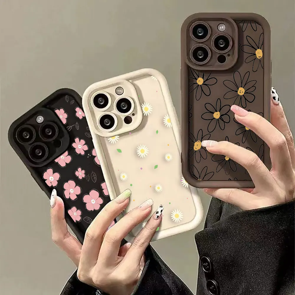 Pretty Floral Chrysanthemums Luxtury Phone Case For OPPO RENO 3 4 5 6 6Z 7 7Z 8 8T 8Z 10 11 PRO PLUS 4G 5G Case Funda Capa Shell