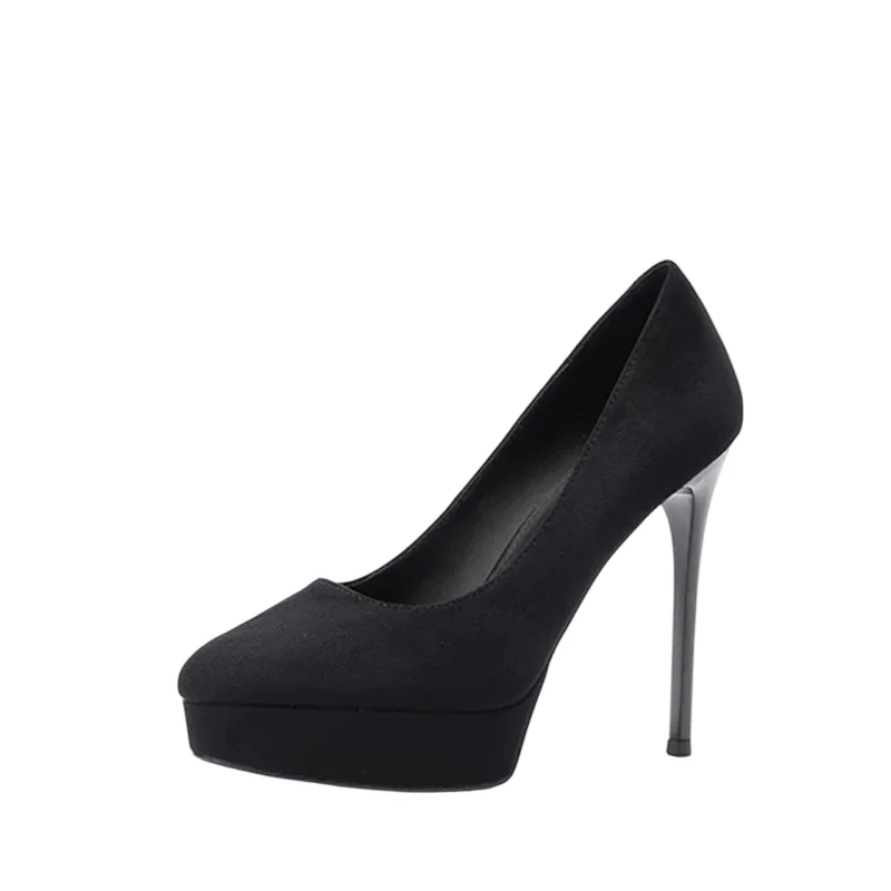 

Bloomsteps sexy waterproof platform high heels thin heels comfortable suede high heels temperament not tired feet professional s