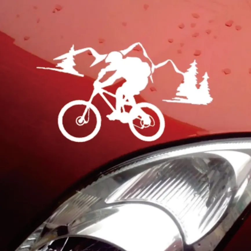 15CM/20CM MTB Bike Riding Mountain Road Modeling Car Sticker Auto Decal Car Accessories Pegatinas Para Coche