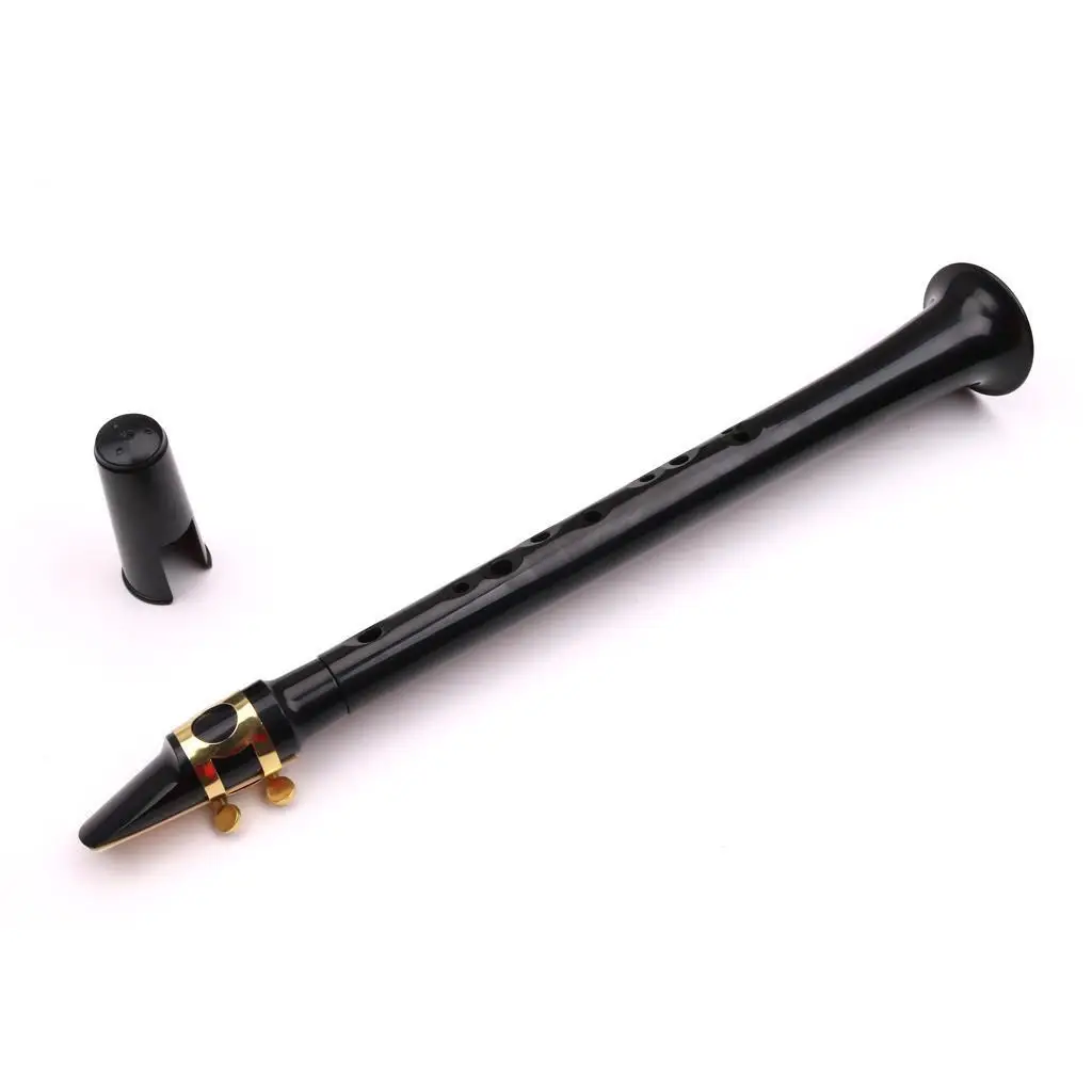 Black Long Service Life Pocket Clarinet For Saxophone Practice Resemble Tone ABS Instrument Horn Pocket Saxophone