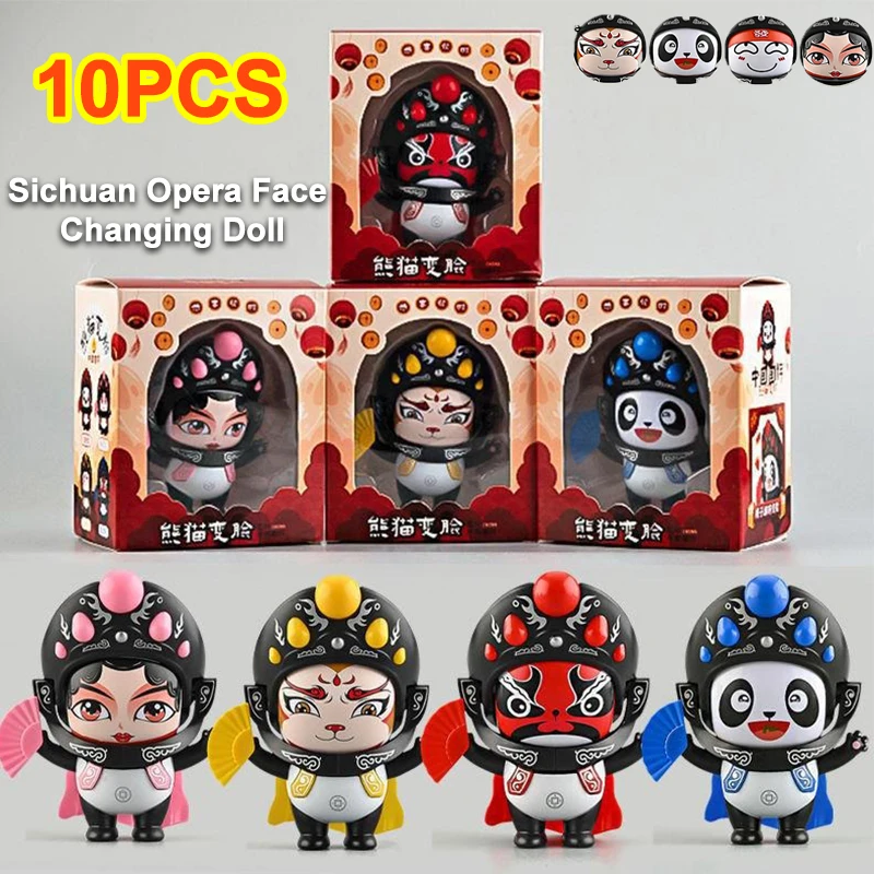 Face Changing Doll Chinese Sichuan Opera Desktop Ornament Office Desk Decor Doll for Office Desk Birthday Decorations Gift