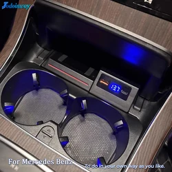 Car wireless charger For Mercedes Benz W205 GLC C Class GLC Fast charging Panel phone holder Stand For AMG interior accessories