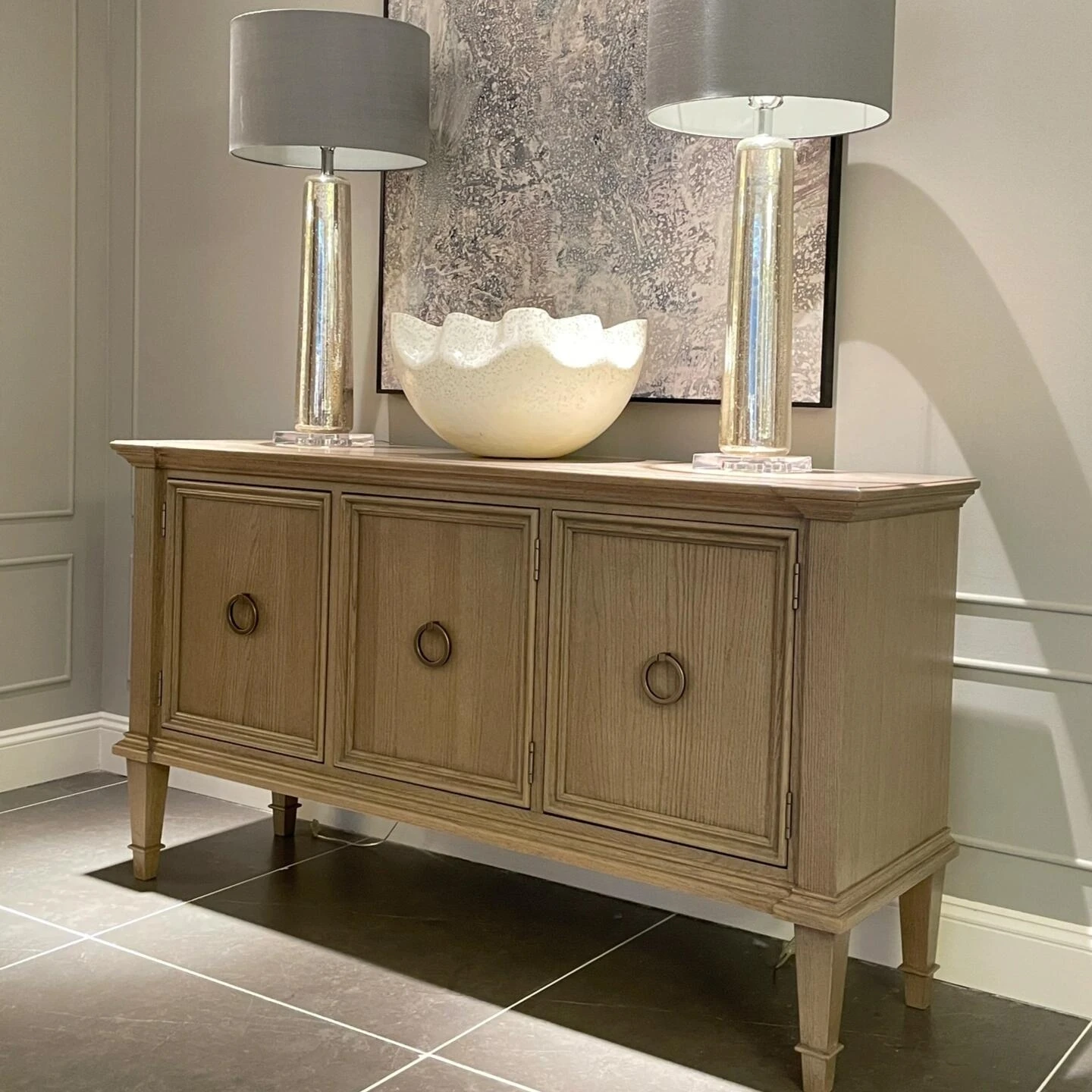 

American solid wood dining side cabinet North American Oak manor new cabinet American country style bucket cabi