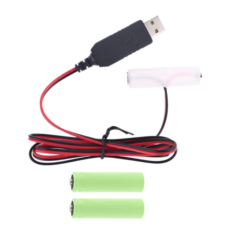 LR6 AA Battery USB Power Supply Cable Replace 1.5V AA Battery