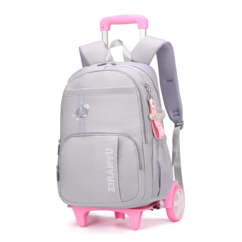 ZIRANYU Rolling Backpacks for Girls Backpack with Wheels for Girls Luggage Backpack On Wheels for Kids Trolley School Bags