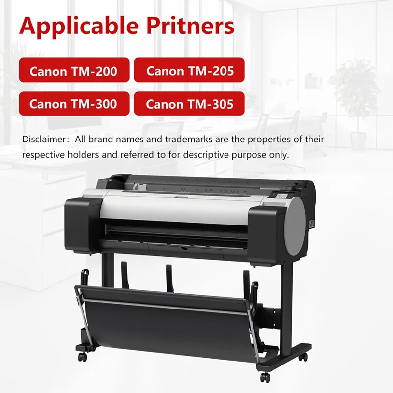 PFI-120 PFI 120 리필 잉크 카트리지 (칩 포함) 캐논 TM200 TM205 TM300 TM305 GP-200 GP-300 프린터용 빈 잉크 탱크