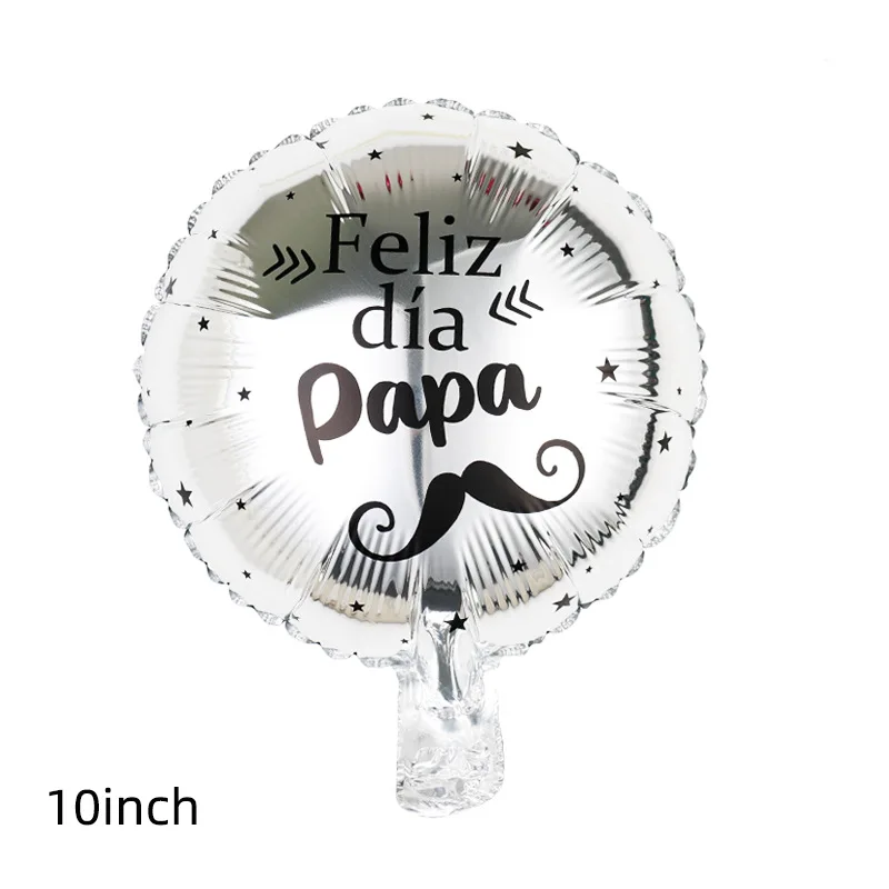 10pcs 10inch Happy Father\'s Day Foil Balloons Fathers Day Spanish Te Amo Papa Air Globos For Father Birthday Party Decorations