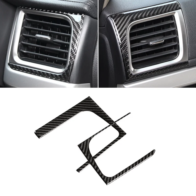 

For Toyota Highlander 2015 2016 2017 2018 Car Carbon Fiber Side Air Condition Vent Outlet Frame Cover Protective Trim
