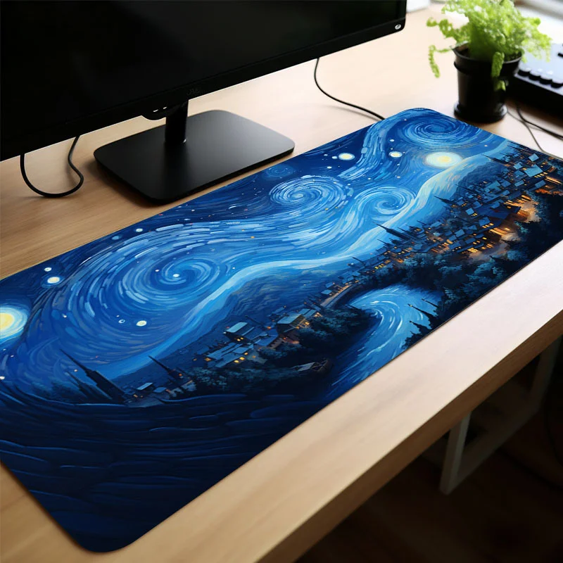 

Night Starry Sky Space Galaxy Mouse Pad Gamer Computer Large Mousepad Mouse Mat Keyboard Pad Soft Anti-slip Office Accessories