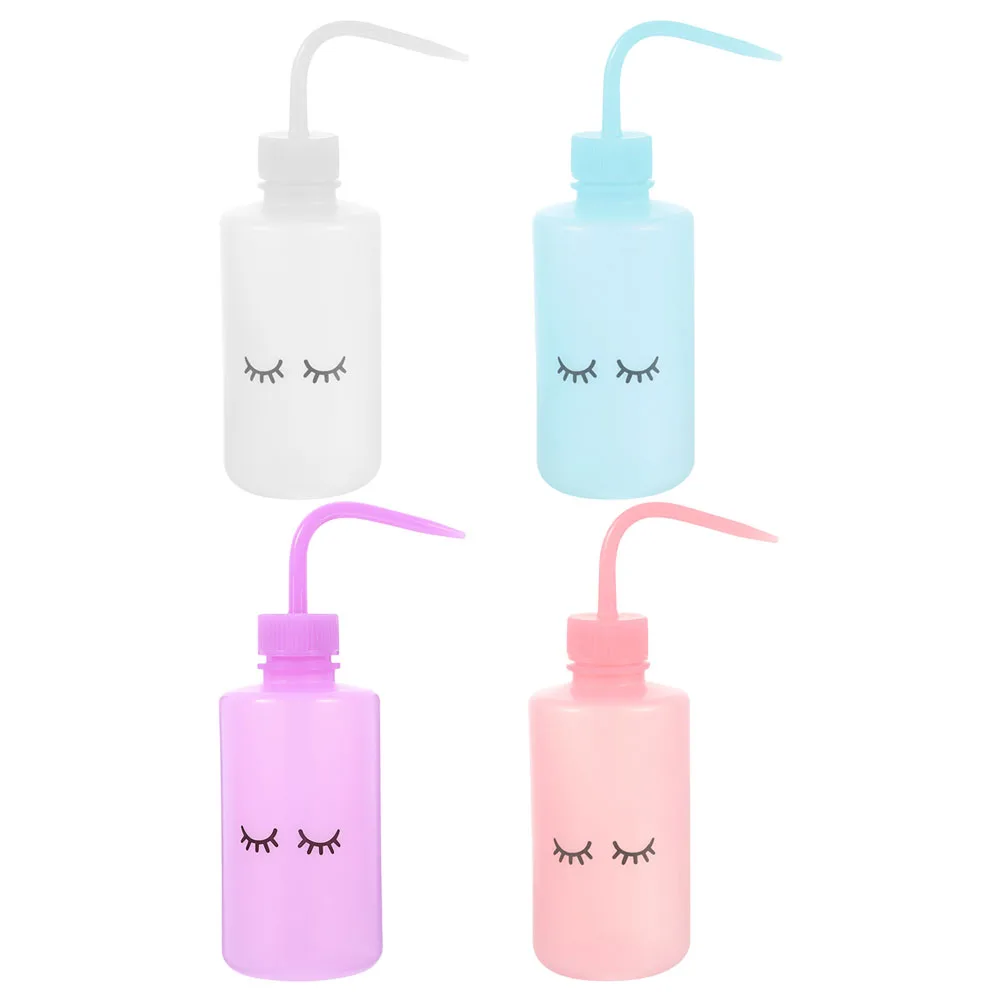 

4 Pcs 250ml Laboratory Wash Bottle Squeeze Bottles Flask Tattoo Rinse Eyelash Lightweight Watering Teaching