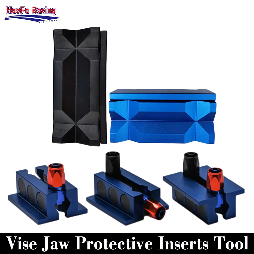 

Aluminum line separator Vise Jaw Protective Inserts Tool with Magnetic For AN Fittings Adapter Installation Assistance Tools