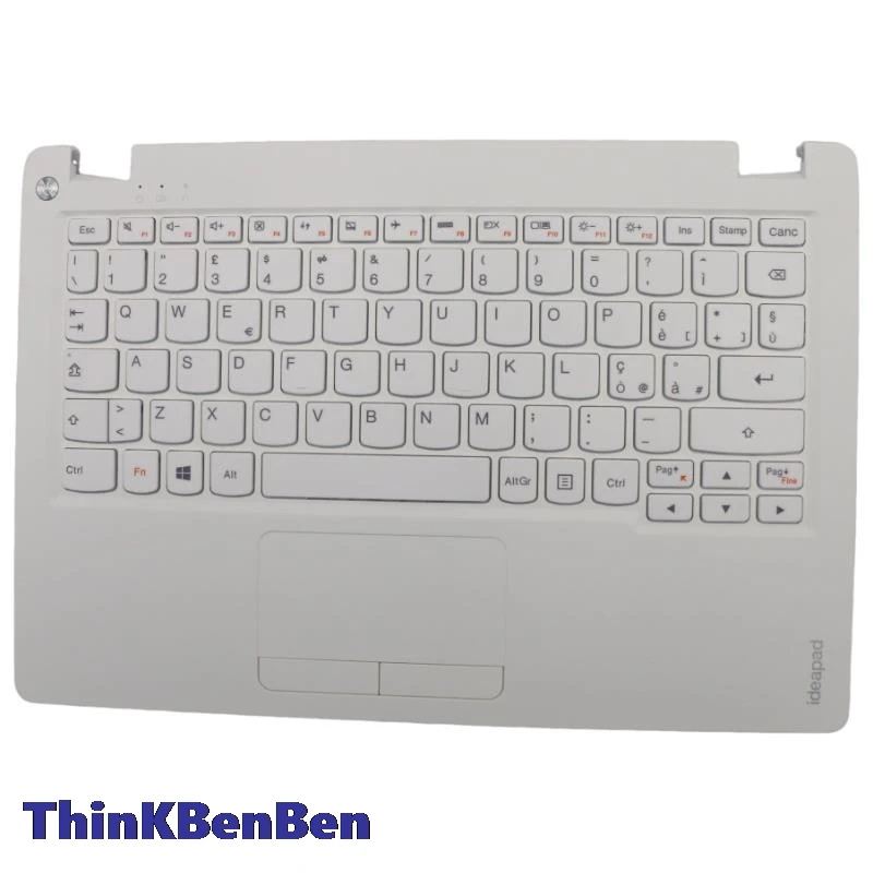 

IT Italian White Keyboard Upper Case Palmrest Shell Cover For Lenovo Ideapad 110S 11 11IBR 5CB0M53604