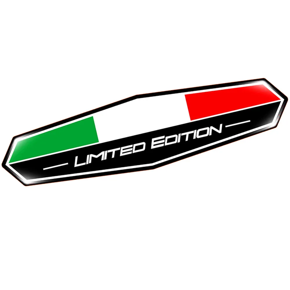 3D Motorcycle Sticker LIMITED EDICATION Italia Flag Decal Tank Tail Case Car Bike Accessories For VESPA Aprilia Ducati Benelli