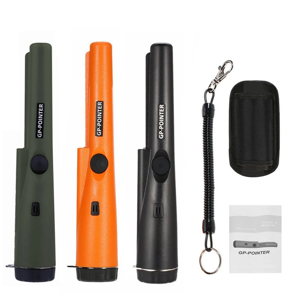 Metal Detector Outdoor Adventure Handheld Metal Detector Pinpointer Finder Waterproof 360° Side Scan Metal Detector Rod