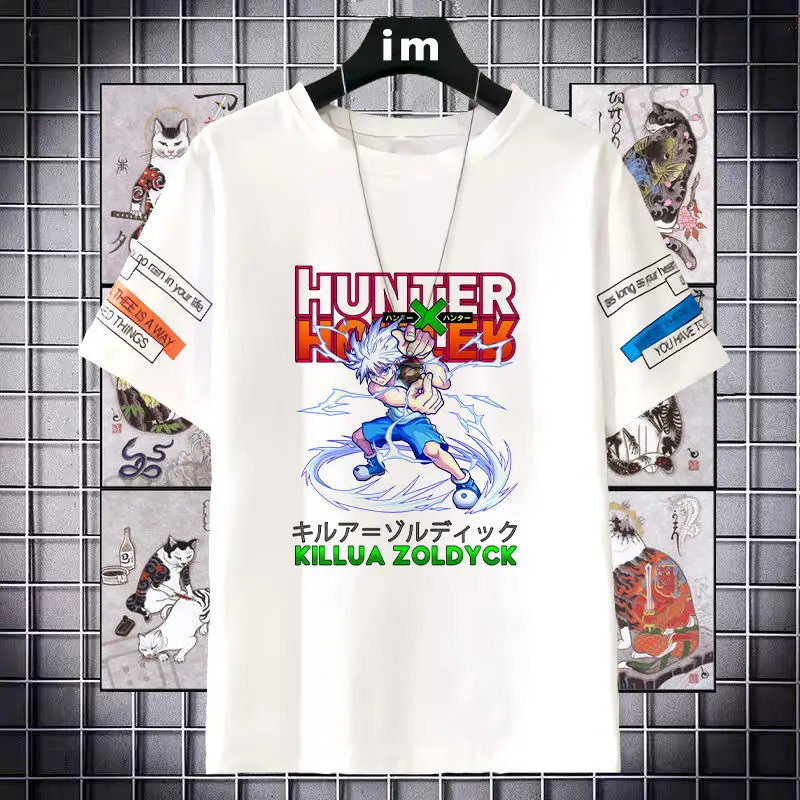 

X Hunter T-Shirt Merchandise Anime Loose Fit Student Short Sleeve Killua Phantom Troupe Hisoka Top
