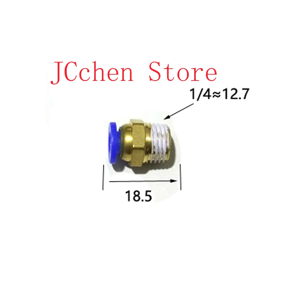 DN8 1/4" BSP Male x 6mm Hose Brass Push In to Connect One Touch Fitting Pneumatic Air
