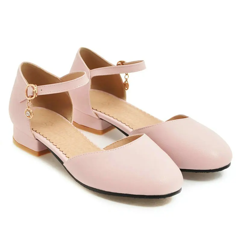 

Большие размеры 33–50, лаконичные женские повседневные сандалии на плоской подошве с круглым носком и закрытым носком, розовые, белые, милые женские летние туфли на плоской подошве с запахом на щиколотке