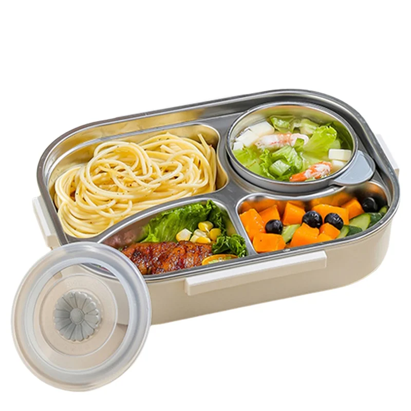 

Hot Selling-Stainless Steel Insulated Lunch Box Microwave Safe Insulated Lunch Box With Cutlery Set Panda Style,Stainless Steel