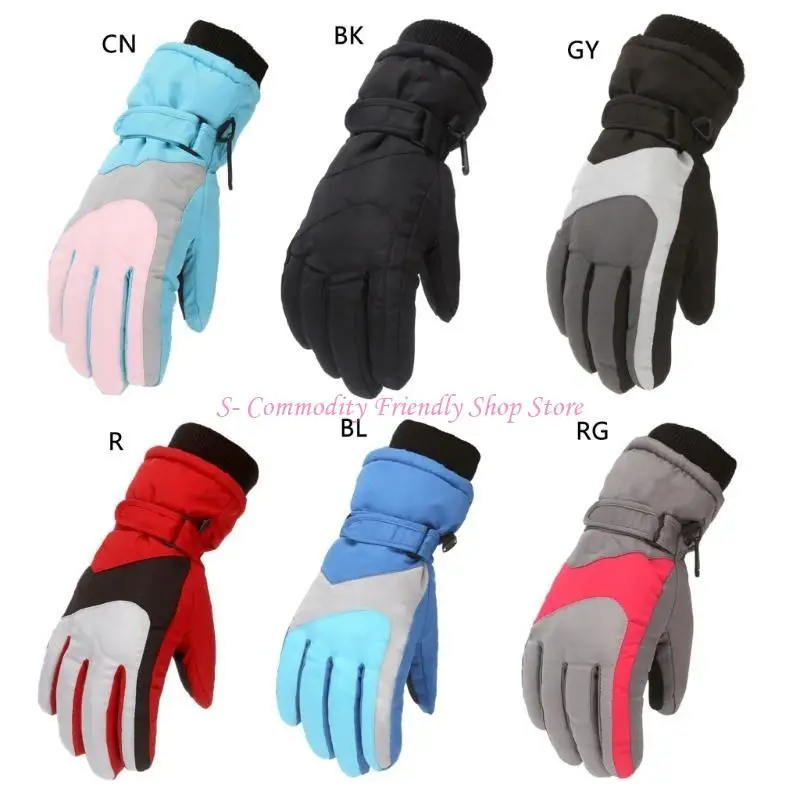 

85AE Kids Winter Gloves Waterproof Snow Ski Gloves Windproof Warm Unisex Thermal Snow Mitten for Cold Weather Girls Boys