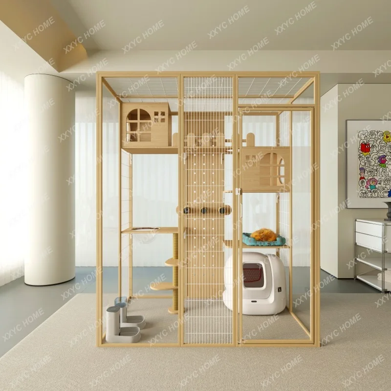 A Pet Cabinet Large Cat Cage Villa Cat House Home Luxury Interior Panoramic   Fashionable And Comfortable