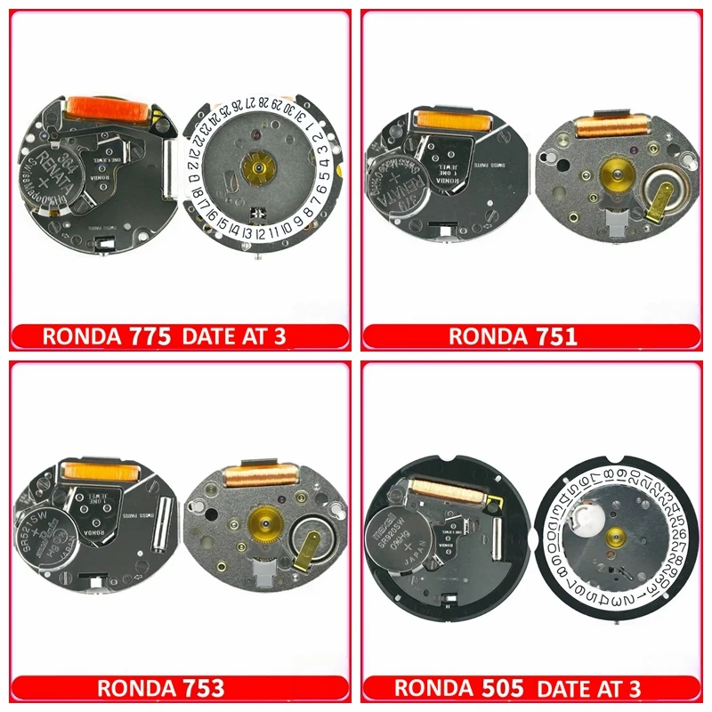Swiss RONDA Quartz Movement 505/507/515/517/585/705/715/751/753
