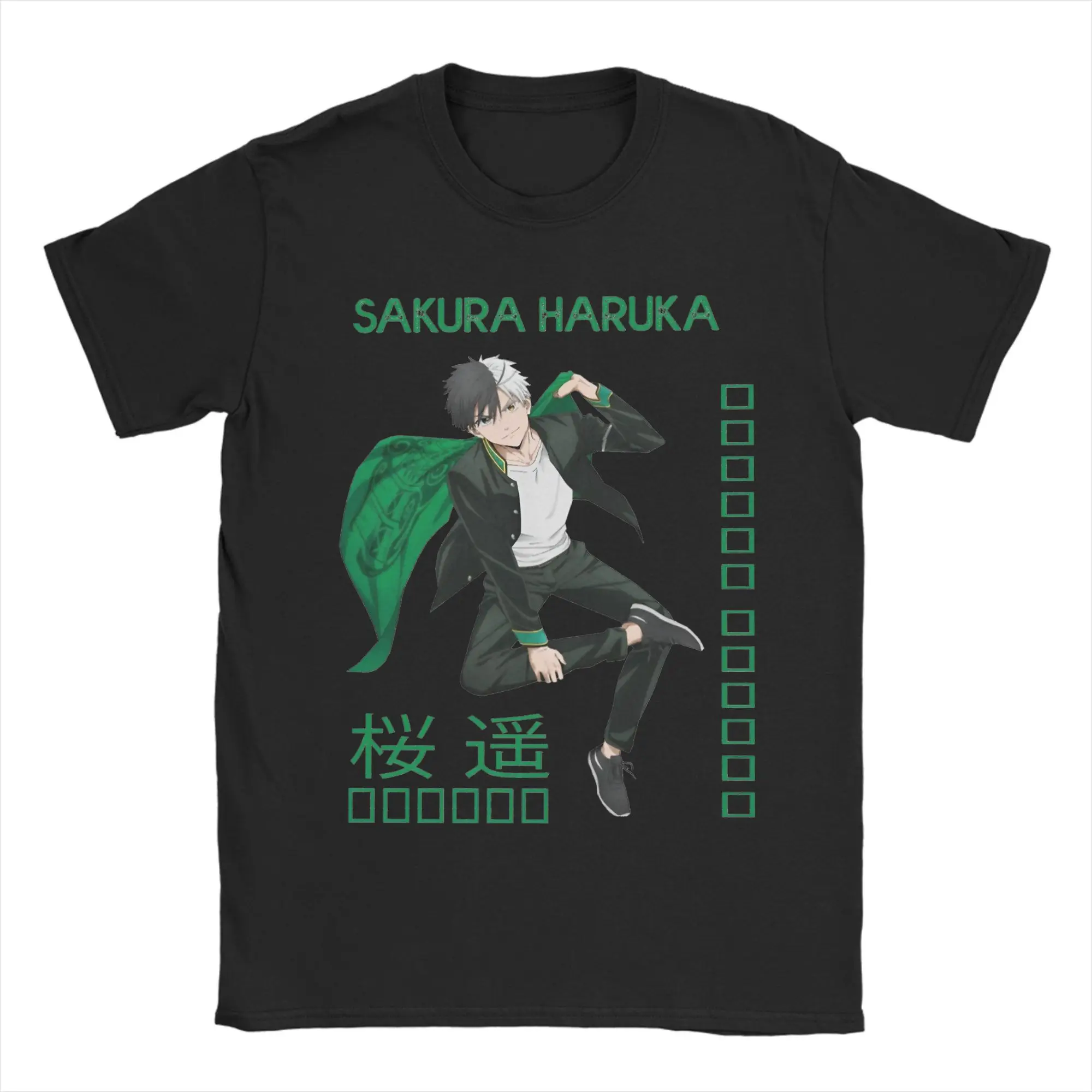 

Casual Wind Breaker Haruka Sakura Manga Series T-Shirt Men Round Neck 100% Cotton T Shirts Short Sleeve Tee Shirt Clothing
