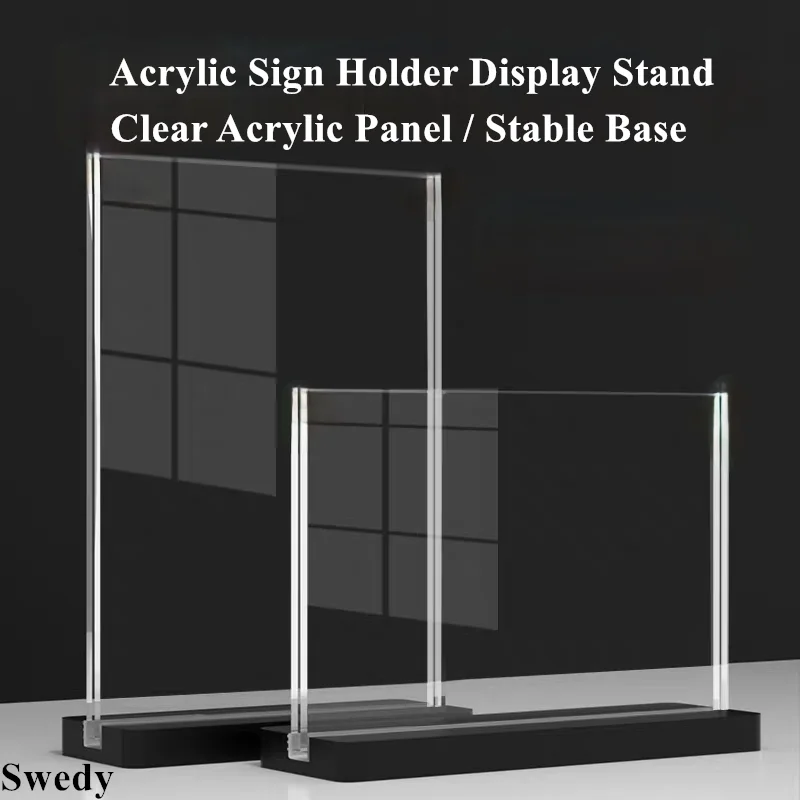 A6 100x150mm Clear Acrylic Table Sign Holder Display Stand Price Label Card Holder Menu Holder Poster Picture Photo Frame