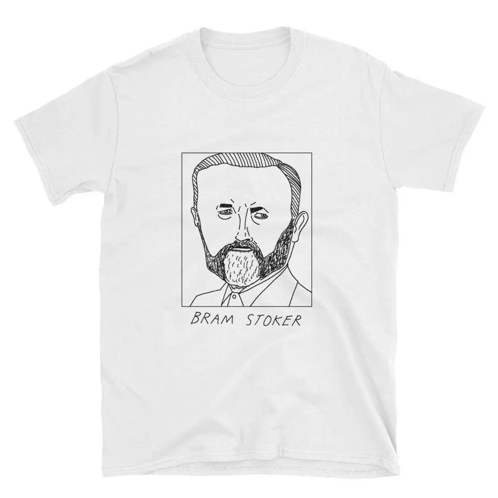 Badly Drawn Authors Bram Stoker T Shirt FREE Worldwide Delivery