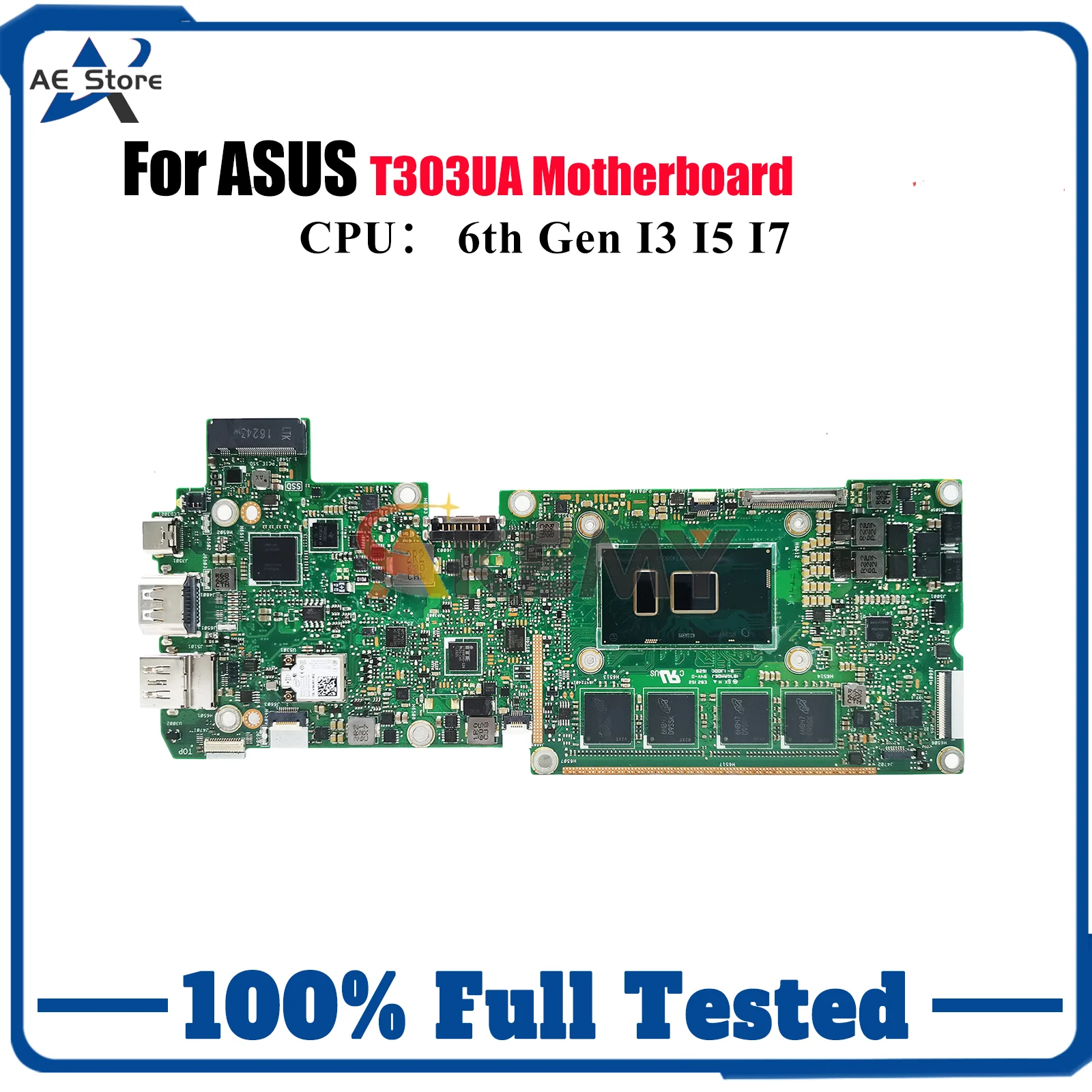 

T303UA Материнская плата для ноутбука ASUS Transformer T303UA T303U Материнская плата для ноутбука с процессором I3 I5 I7 100% тестирование ОК быстрая доставка stk