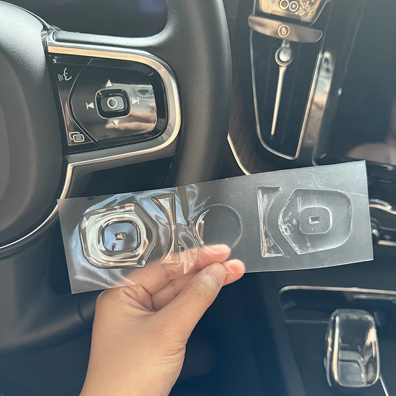Car Steering Wheel Button Decoration Sticker Epoxy Protection Stickers for Volvo XC60 XC90 S90 V90 S60 V60 Interior Accessories
