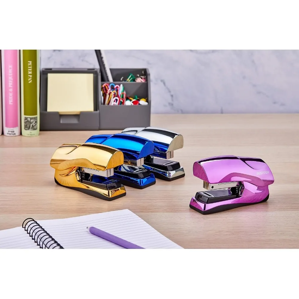 Heavy Duty Stapler, 40 Sheet Capacity, No Jam, Compact Design for Office or Classroom Use in Metallic Blue