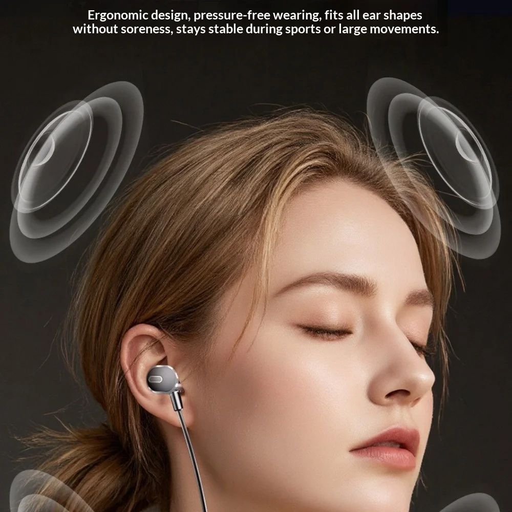 High Appearance Value Neck-hung Bluetooth Headphones 2025 New Version Noise Cancellation HIFI Sound Quality Ultra-Long Battery L view 4