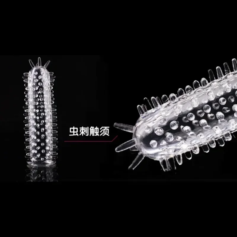 الواقي الذكري العمود الفقري كريستال خواتم الديك الكبار الذكور الجنس المنتج الواقي الذكري قابلة لإعادة الاستخدام ألعاب مثيرة القضيب الأكمام تأخير تمديد دسار غطاء #4