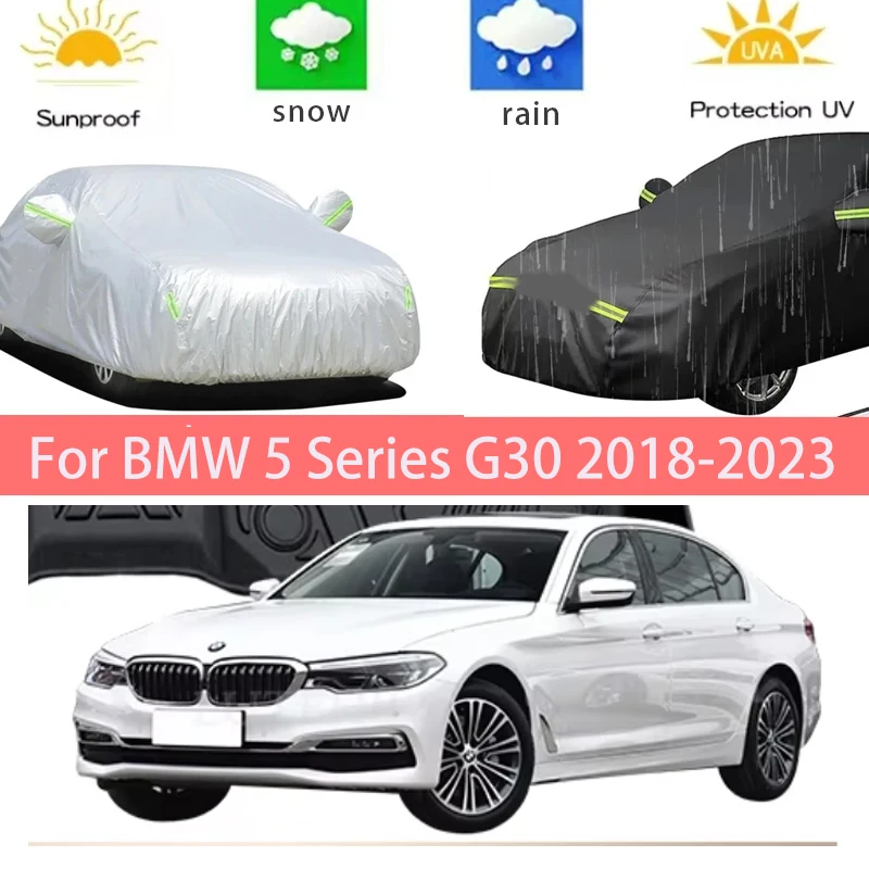 

For BMW 5 Series G30 2018-2023 Full Car Covers Outdoor Sun Anti UV Rain Snow Dust Protection Oxford Cloth Accessories
