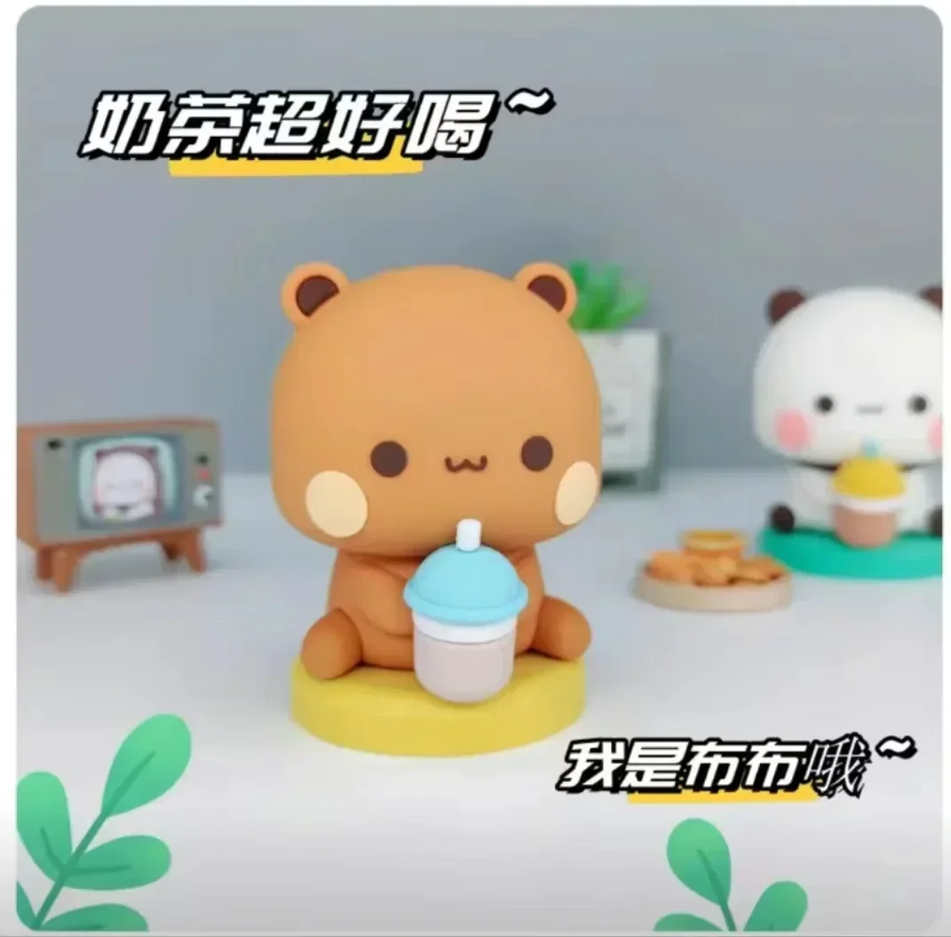 Figura de acción de Anime de Bubu y Dudu, juguete coleccionable de oso de dibujos animados, decoración del hogar, regalo, 6 piezas