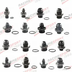 AN3 AN4 AN6 AN8 AN10 AN12 AN16 ORB Fuel Line Hose Fitting Male Adapter AN to AN w/ O-Ring
