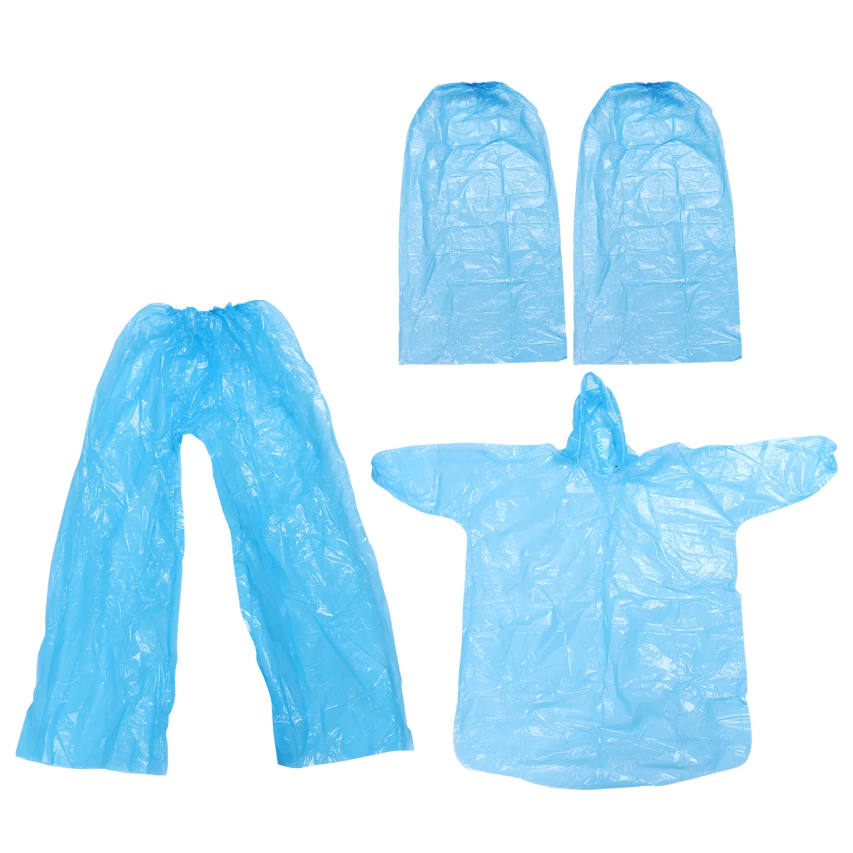 

Adult Raincoat Pants Set Disposable Lightweight Waterproof Hooded Poncho One Size Fits Most Travel Friendly Rainy Day